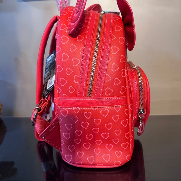 NWT Loungefly Disney Minnie Mouse Hearts Ears Mini Backpack - BoxLunch Exclusive main image 5